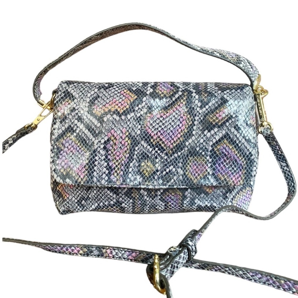 Aimee Kerstenberg 100% Leather Snakeskin Crossbody Bag